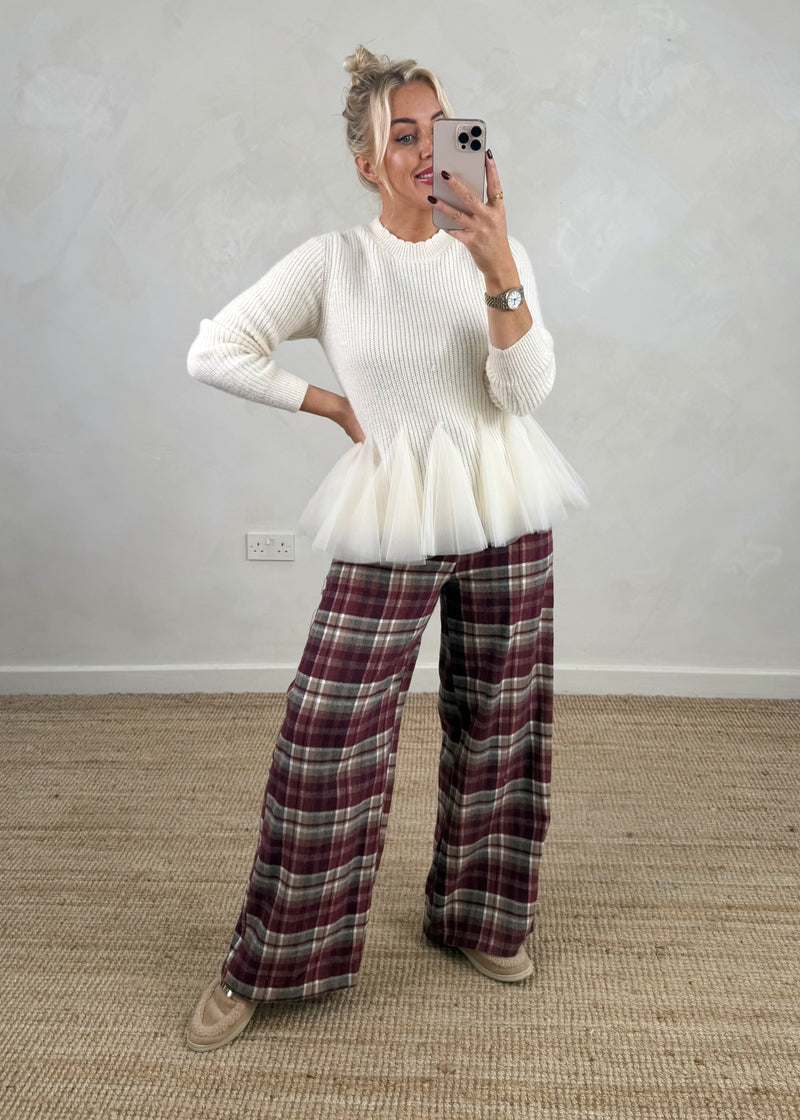 Troon cotton checked trouser - one-The Style Attic