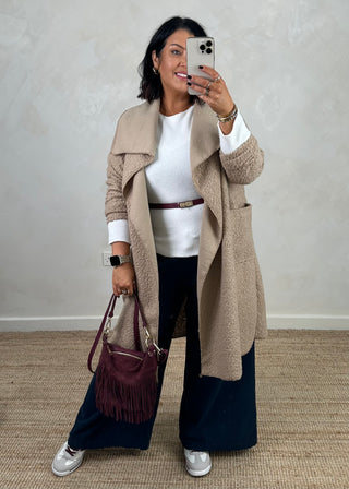 Kim throw on jacket - Beige-The Style Attic
