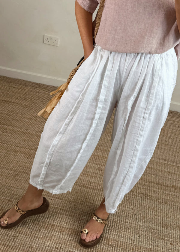 Una Linen trouser - black-The Style Attic