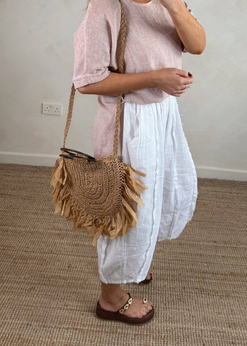 Una Linen trouser - white-The Style Attic