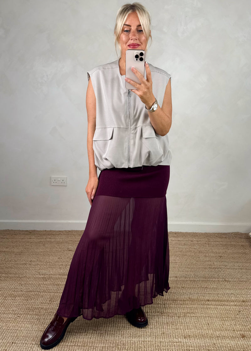 Utility Zip waistcoat -grey-The Style Attic