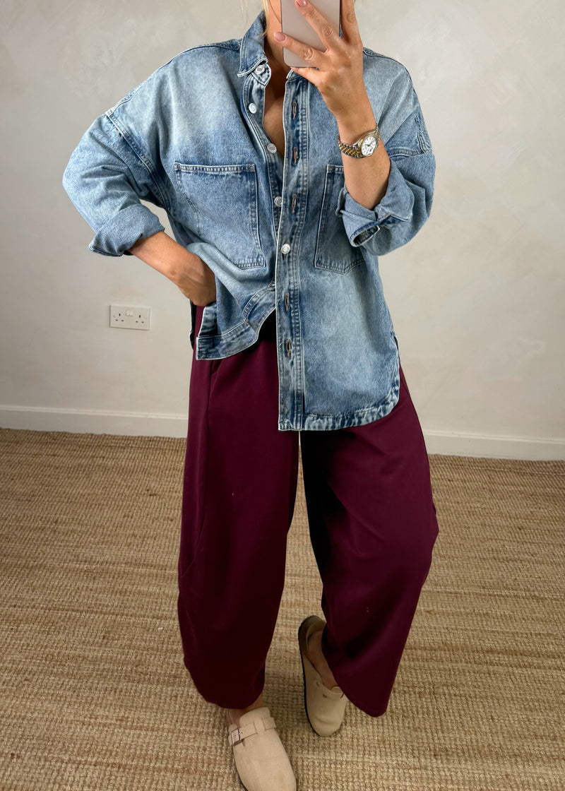 Vada denim shacket - blue-The Style Attic