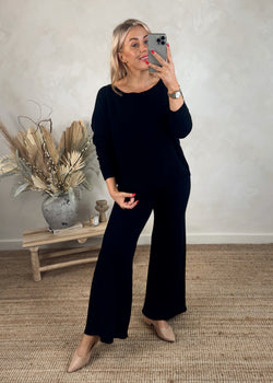 Vanessa knit co-ord - black-The Style Attic