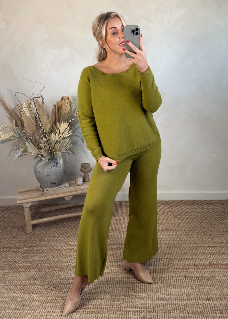 Vanessa knit co-ord - pistachio-The Style Attic