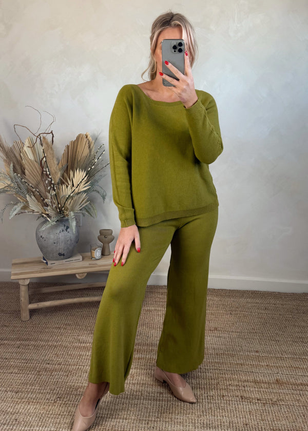 Vanessa knit co-ord - pistachio-The Style Attic