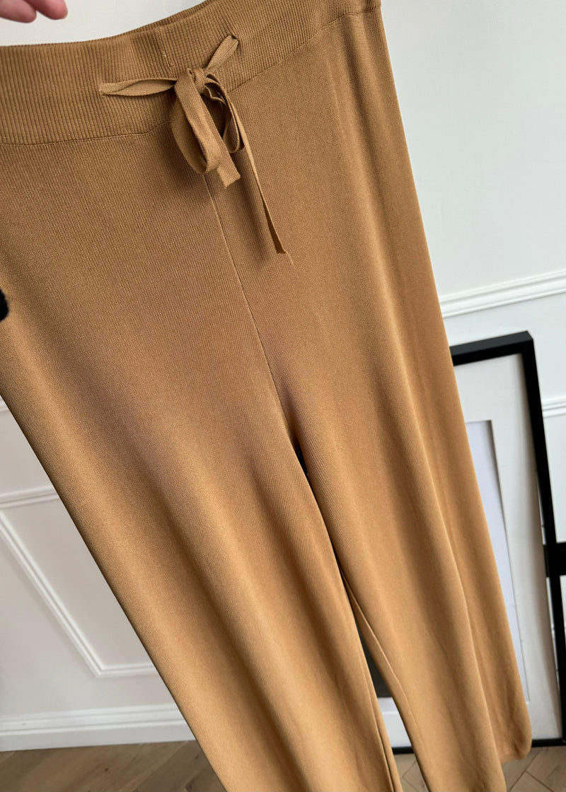 Velma knitted pants - Camel-The Style Attic