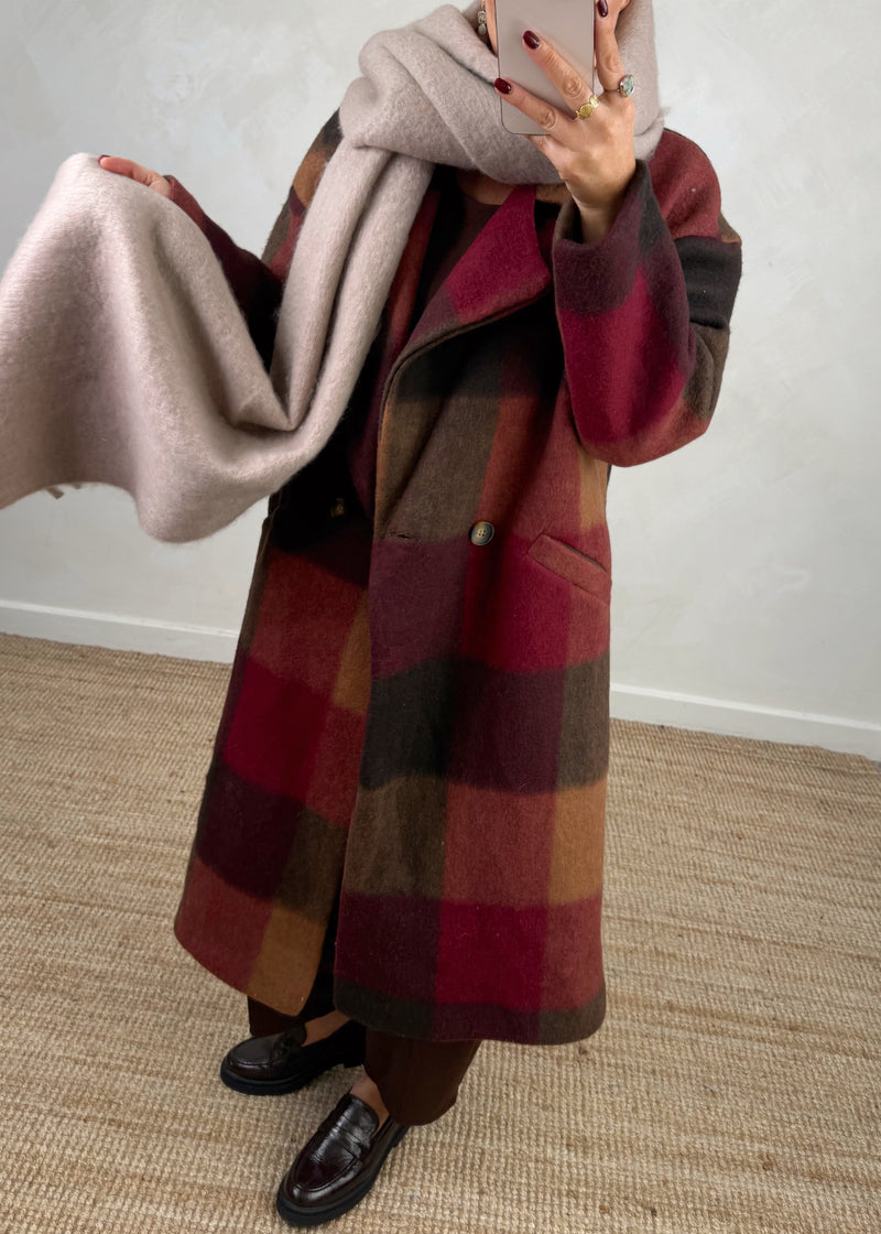 Velma wool blend jacket - Merlot