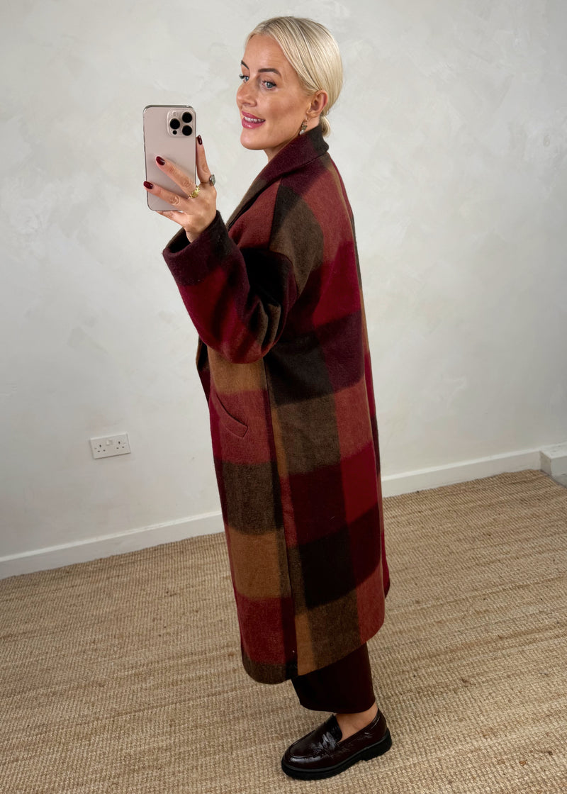 Velma wool blend jacket - Merlot