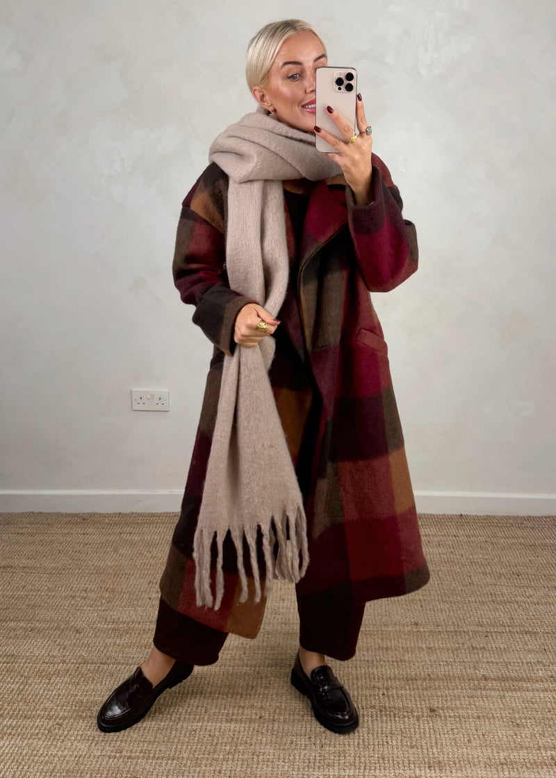 Velma wool blend jacket - Merlot