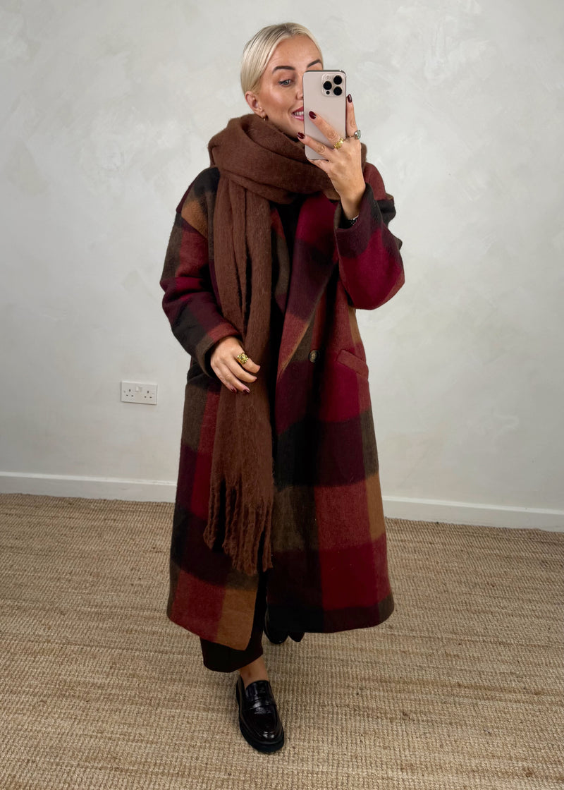 Velma wool blend jacket - Merlot
