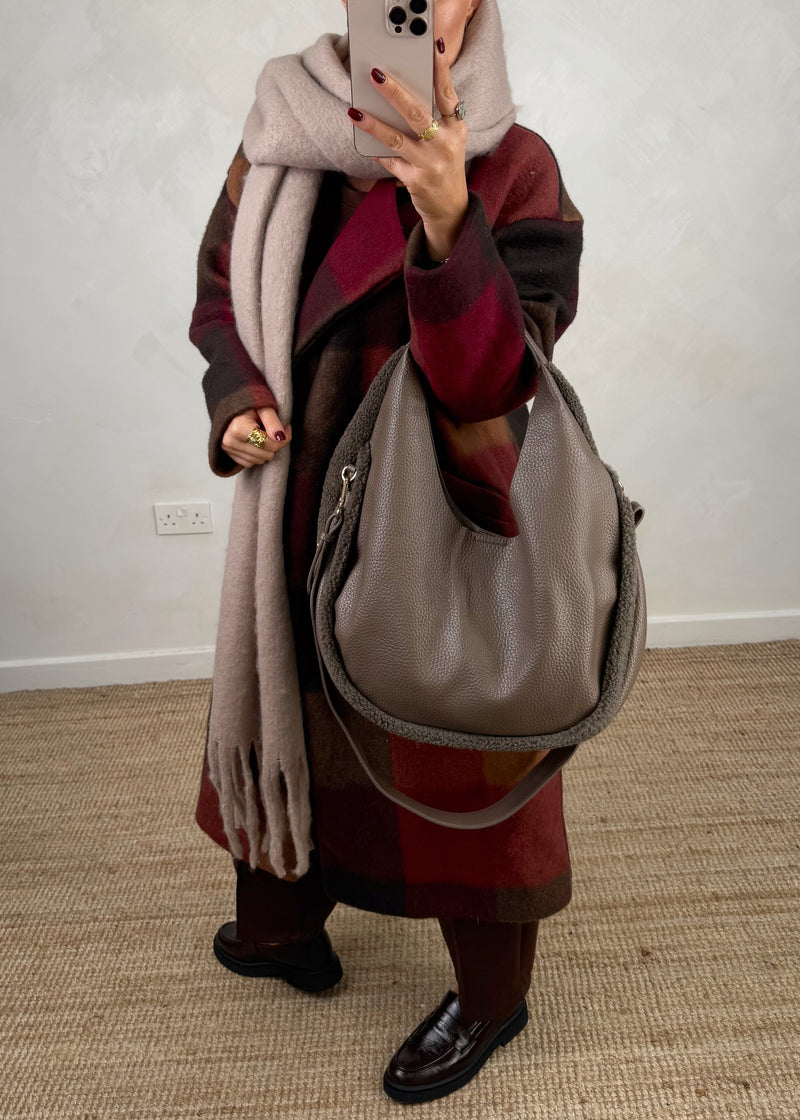 Velma wool blend jacket - Merlot