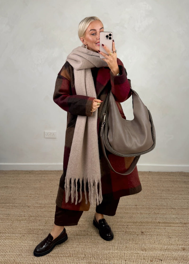 Velma wool blend jacket - Merlot