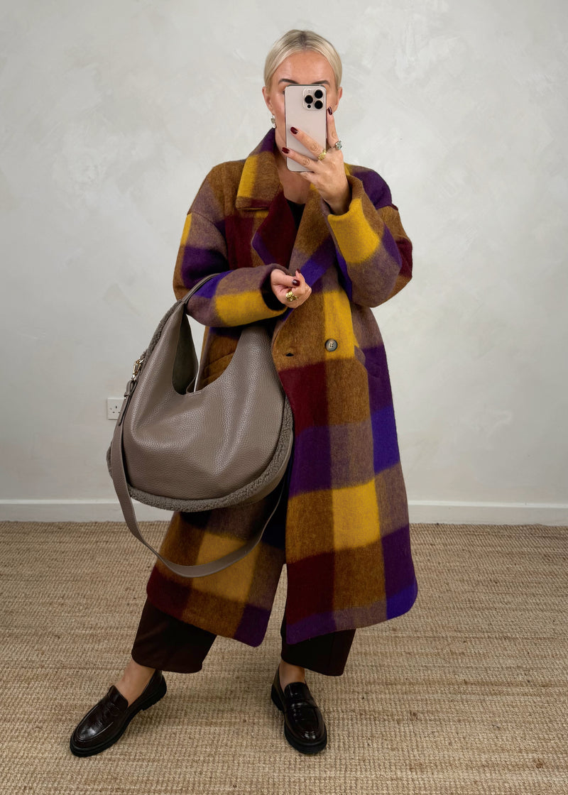 Velma wool blend jacket - purple