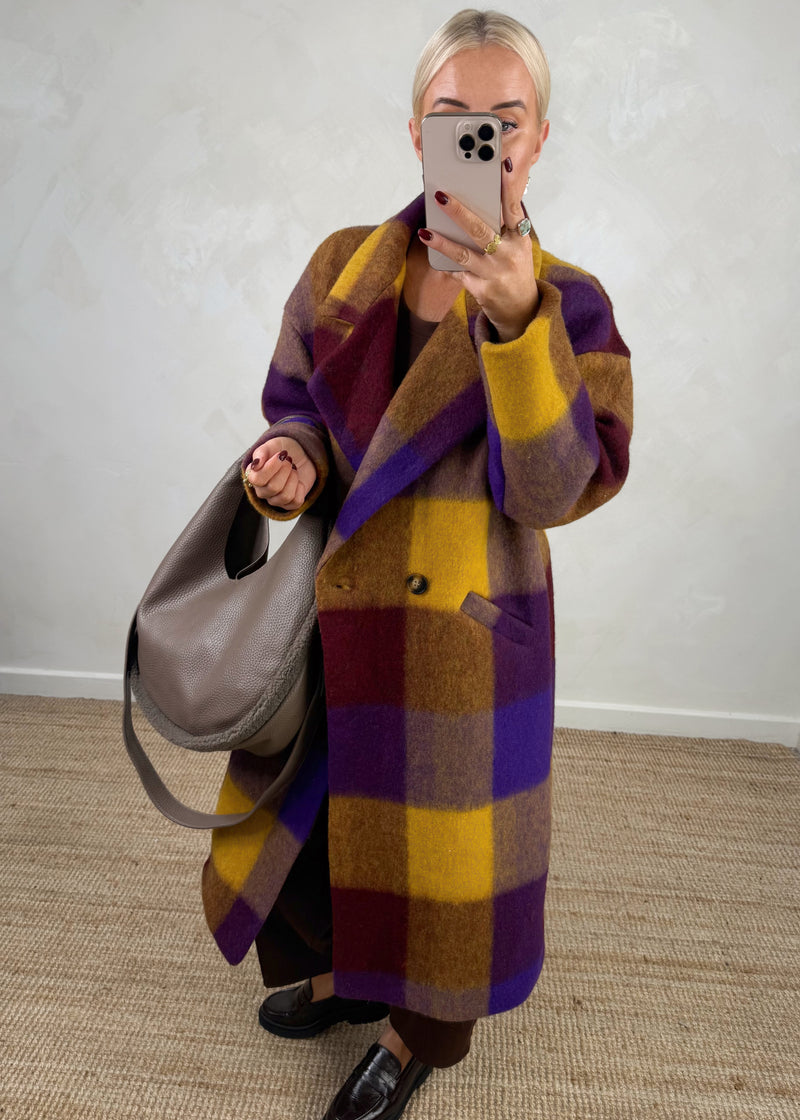 Velma wool blend jacket - purple
