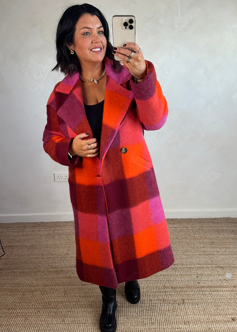 Velma wool blend jacket - reds-The Style Attic