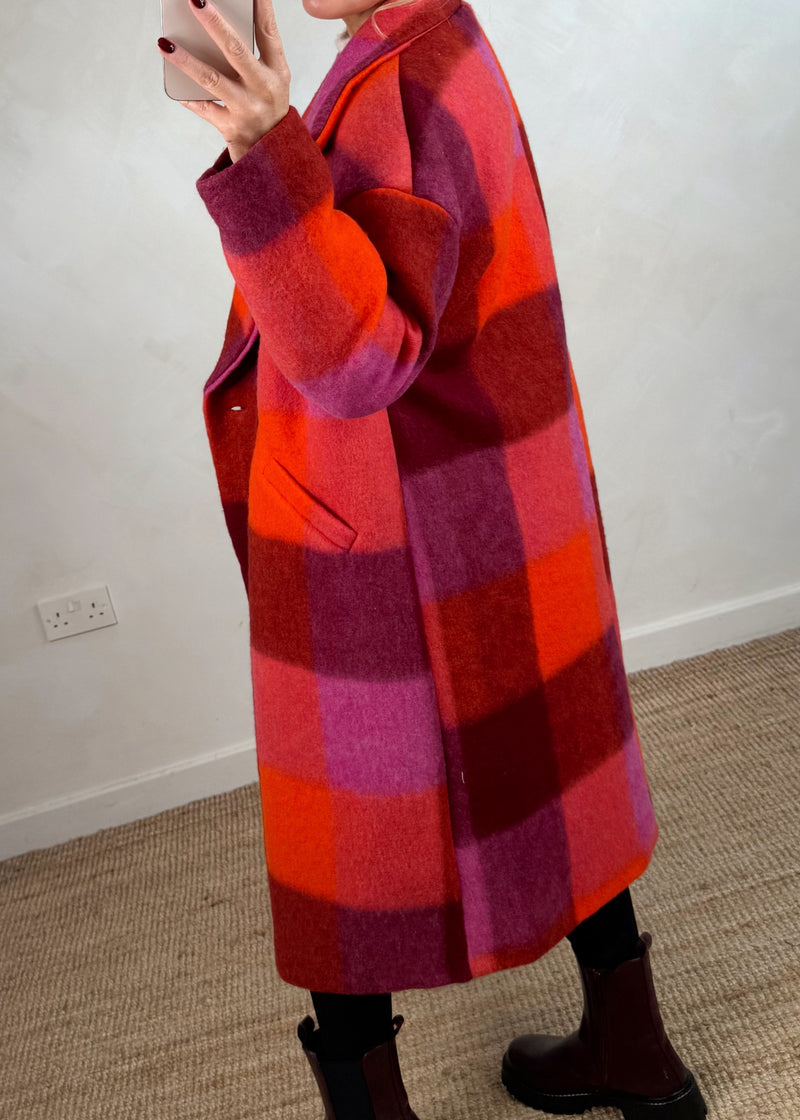 Velma wool blend jacket - reds-The Style Attic