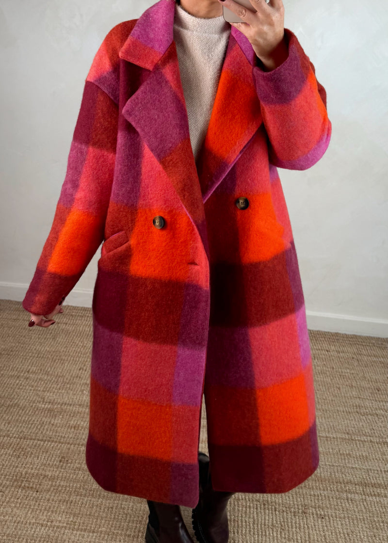 Velma wool blend jacket - reds-The Style Attic