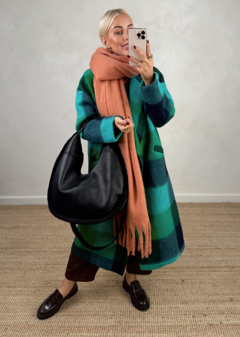 Velma wool blend jacket - teal