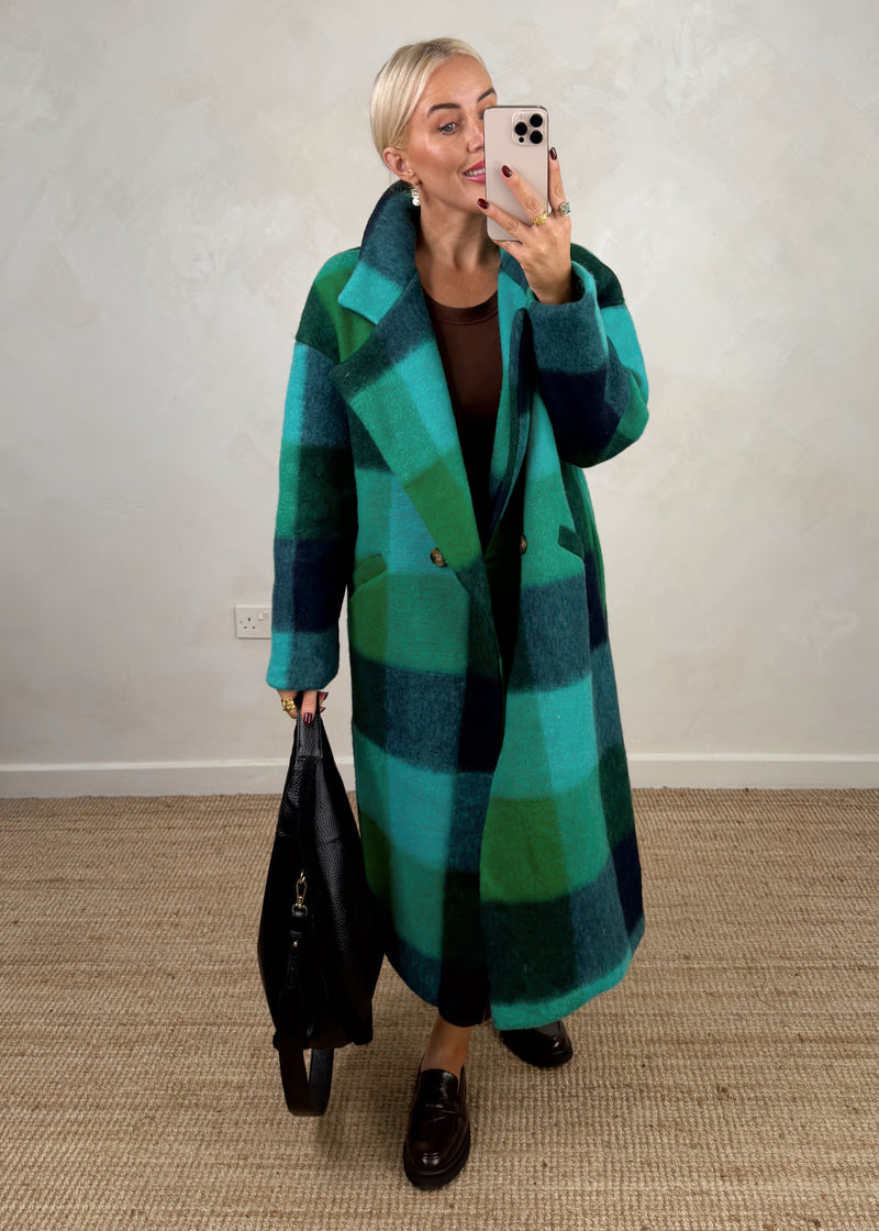 Velma wool blend jacket - teal