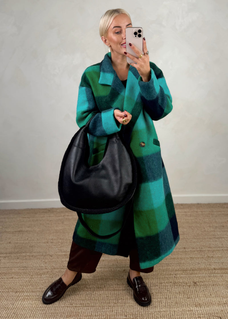 Velma wool blend jacket - teal