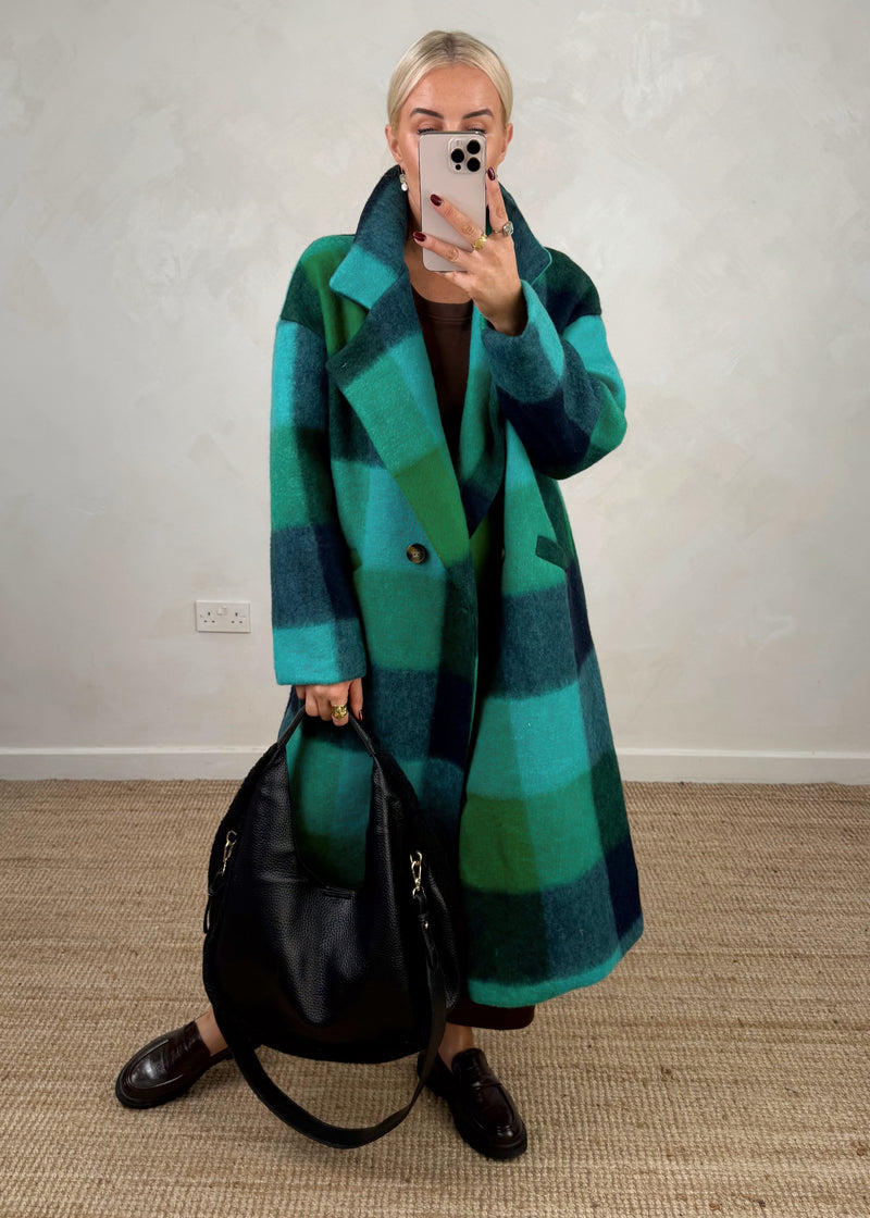 Velma wool blend jacket - teal