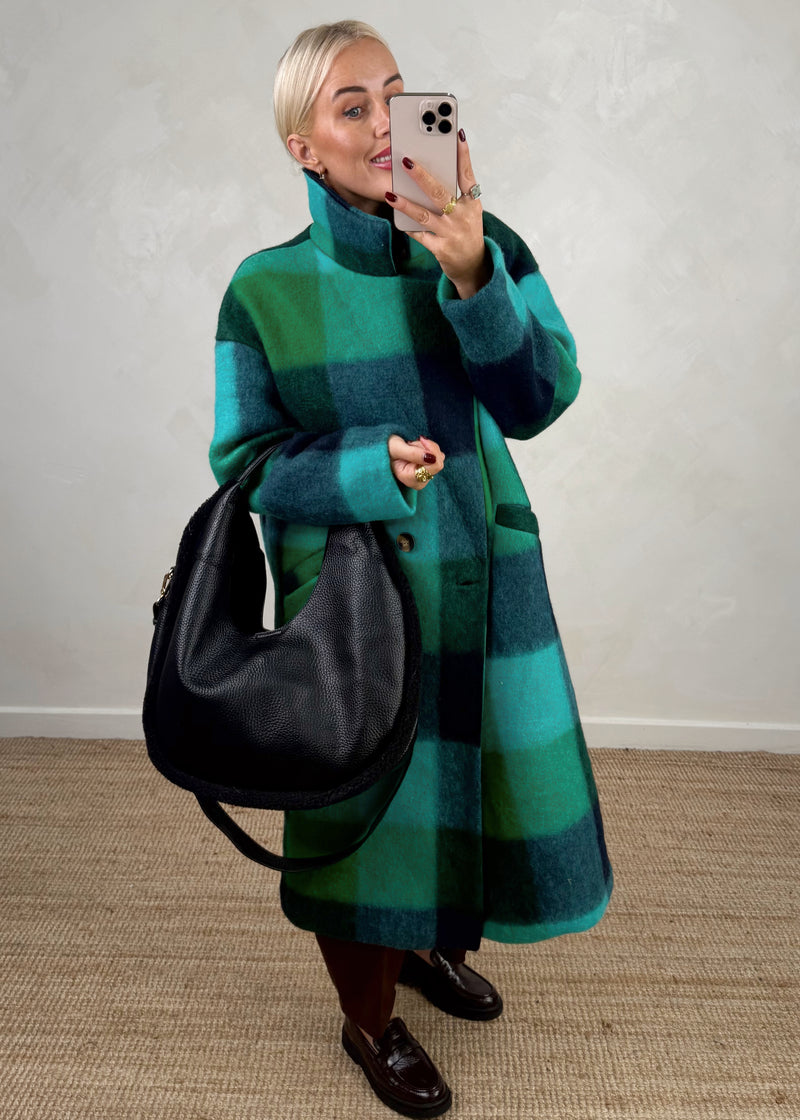 Velma wool blend jacket - teal
