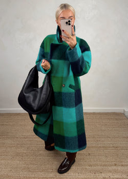Velma wool blend jacket - teal