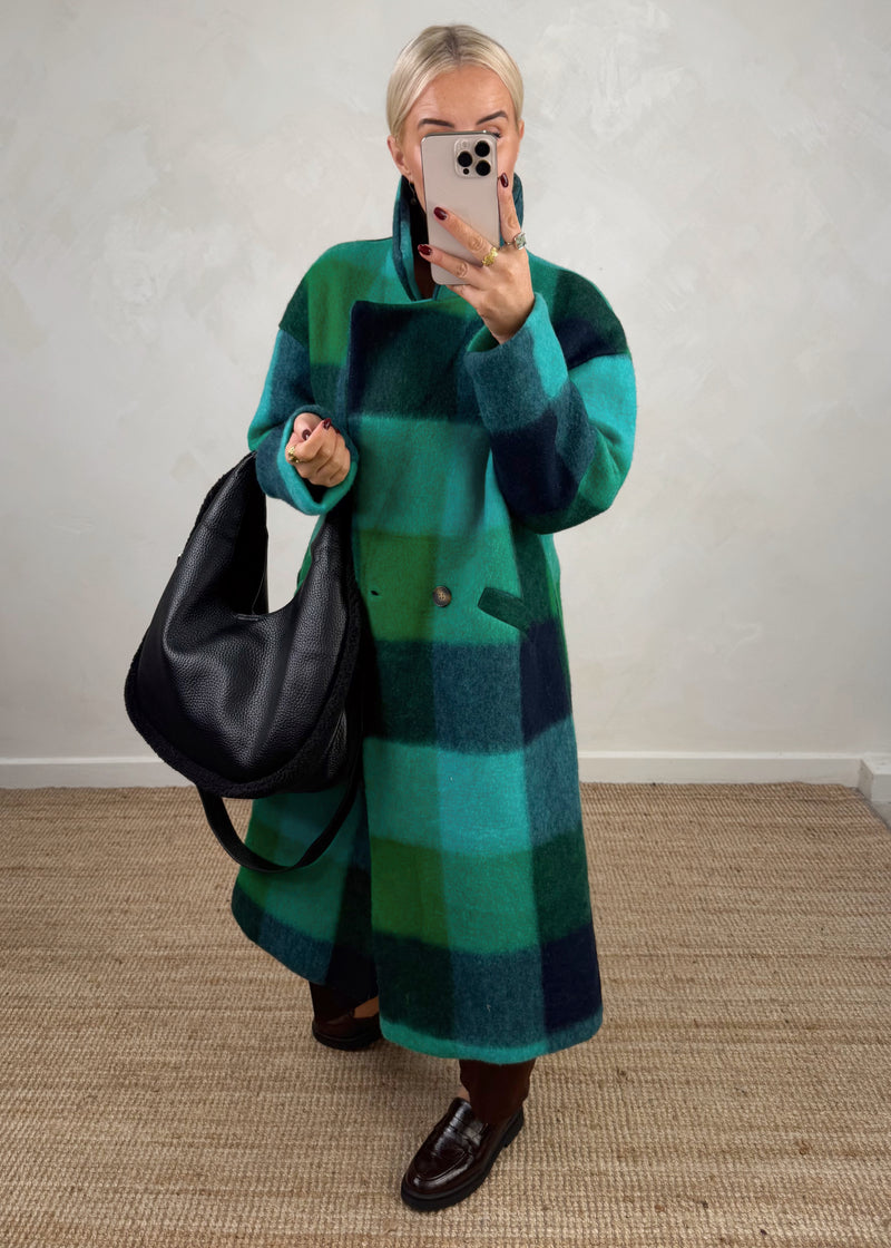 Velma wool blend jacket - teal