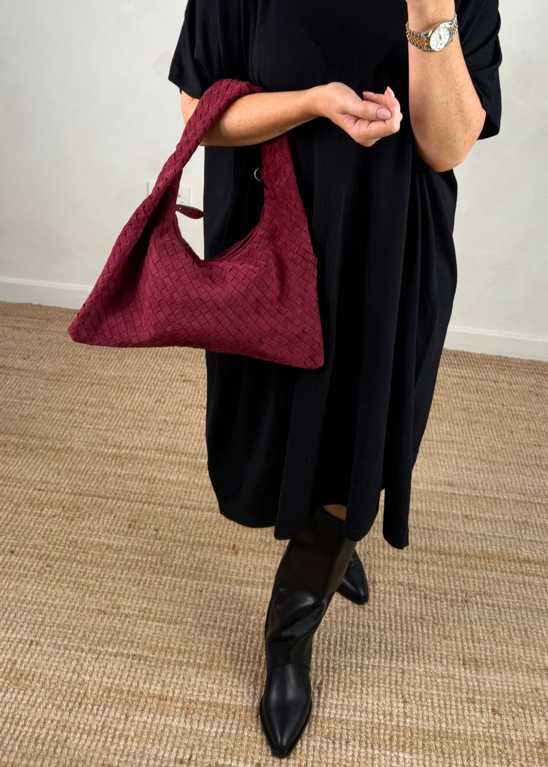 Veneto woven bag - Merlot-The Style Attic