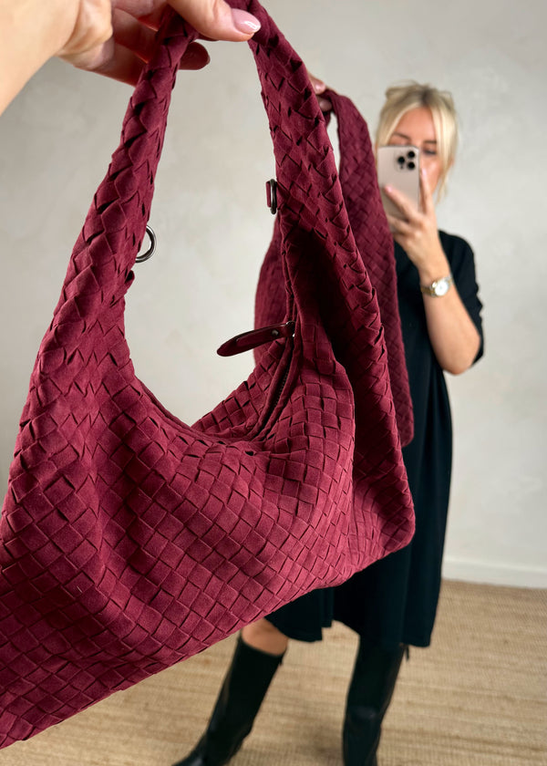 Veneto woven bag - Merlot-The Style Attic