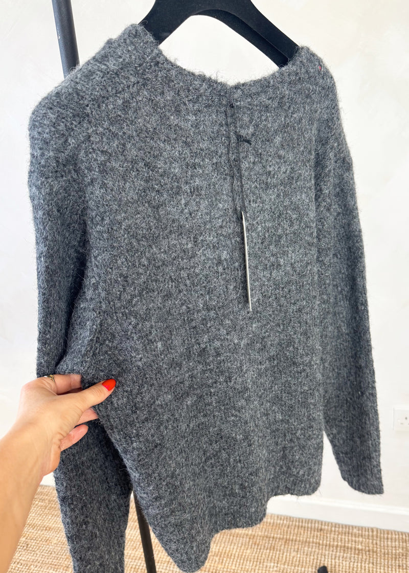 Verity palm knit - charcoal-The Style Attic