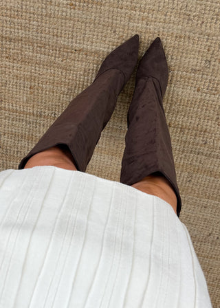 Vix knee high boot - Chocolate-The Style Attic