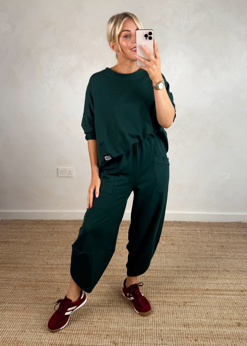 Walton jogger co-ord - forest green size 2-The Style Attic