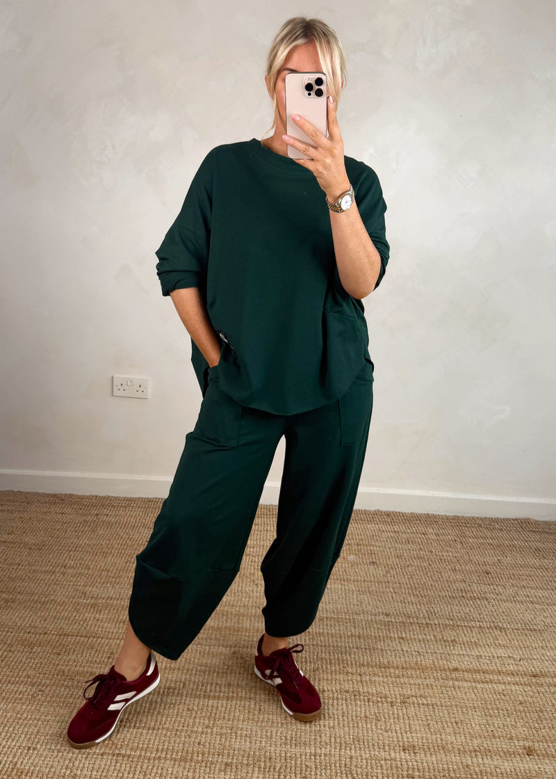 Walton jogger co-ord - forest green size 2-The Style Attic