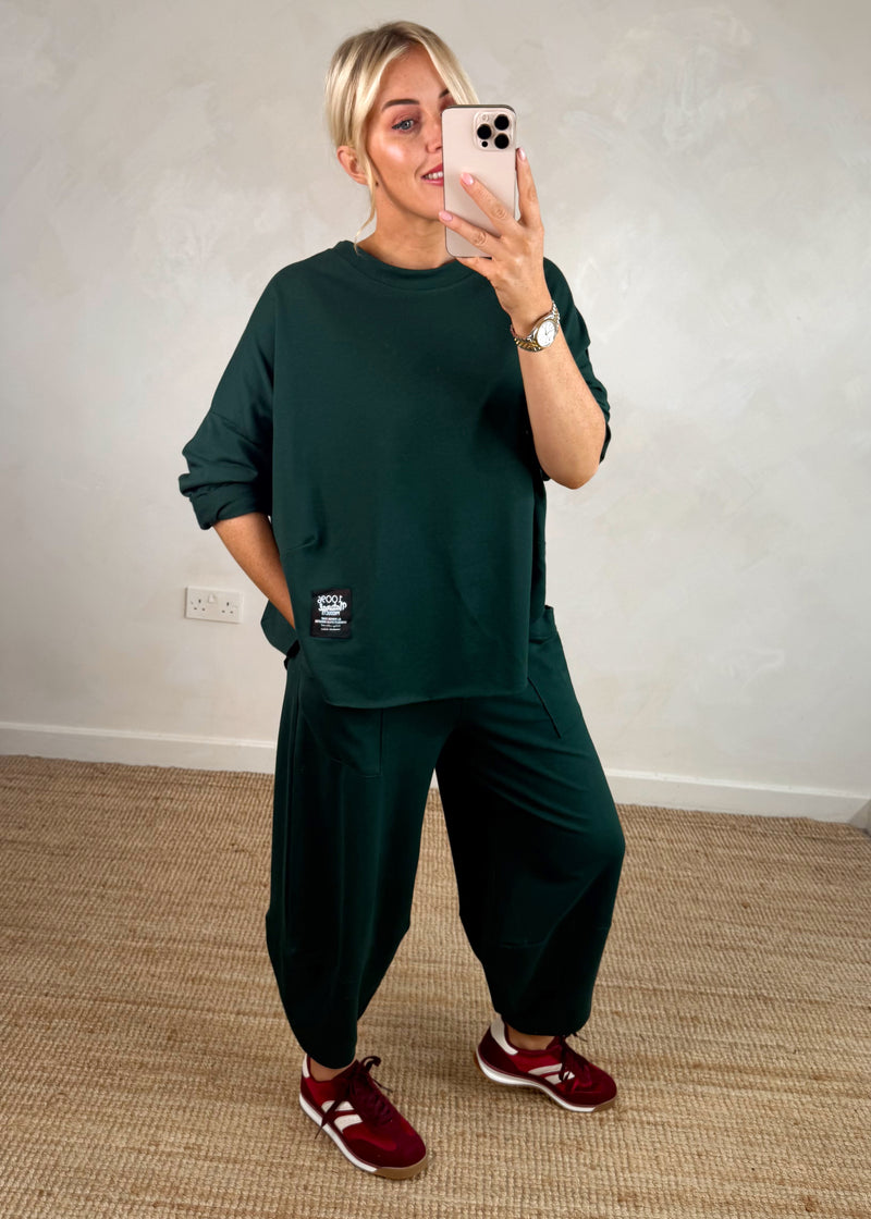 Walton jogger co-ord - forest green size 2-The Style Attic