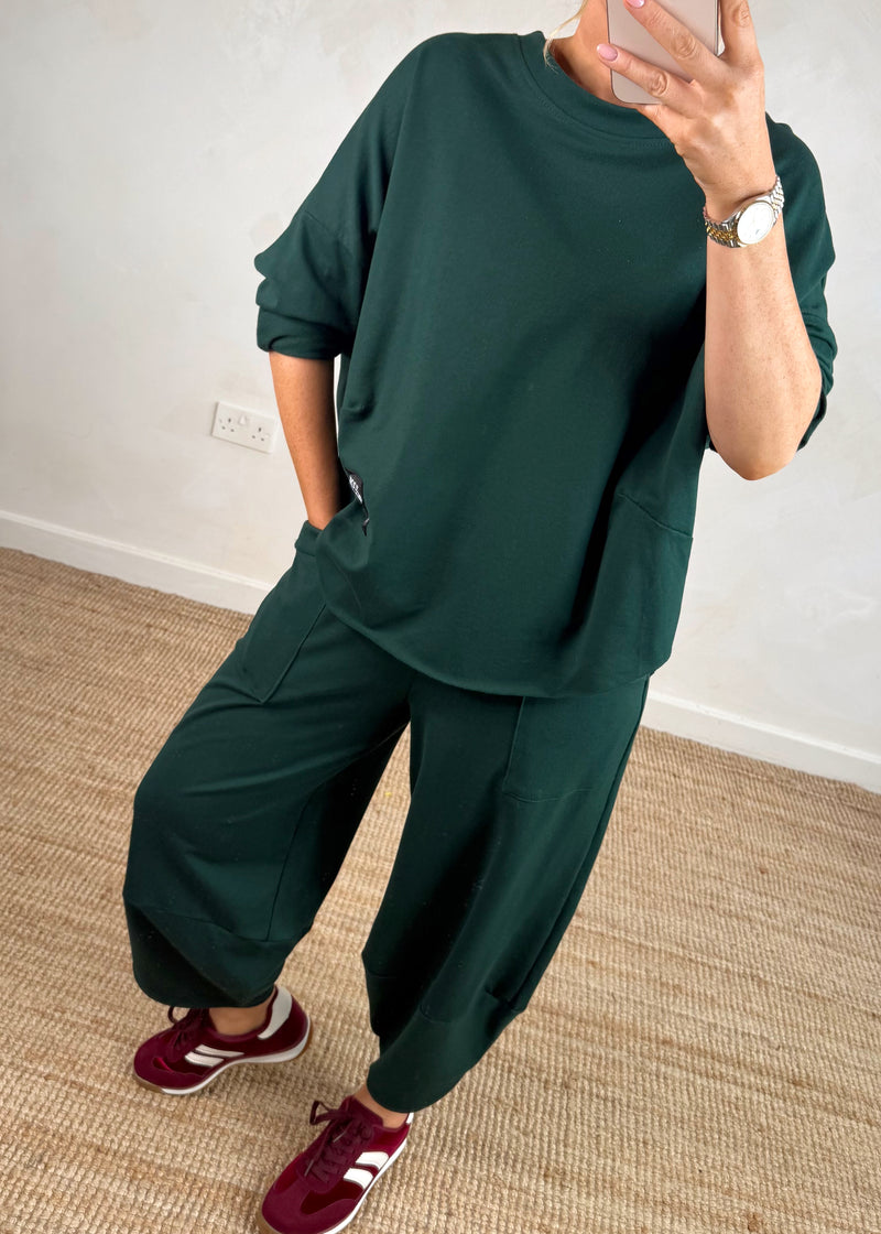 Walton jogger co-ord - forest green size 2-The Style Attic