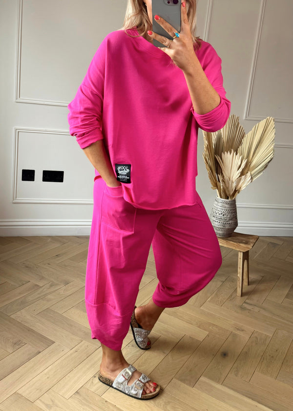 Walton jogger co-ord - hot pink-The Style Attic