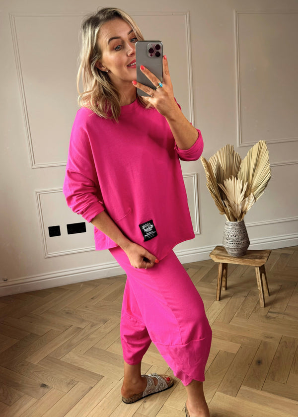 Walton jogger co-ord - hot pink-The Style Attic