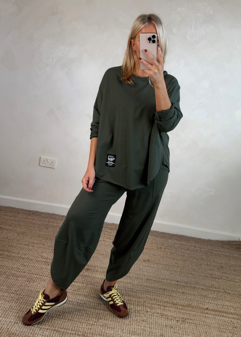 Walton jogger co-ord - khaki size 1-The Style Attic