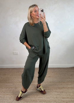 Walton jogger co-ord - khaki size 1-The Style Attic