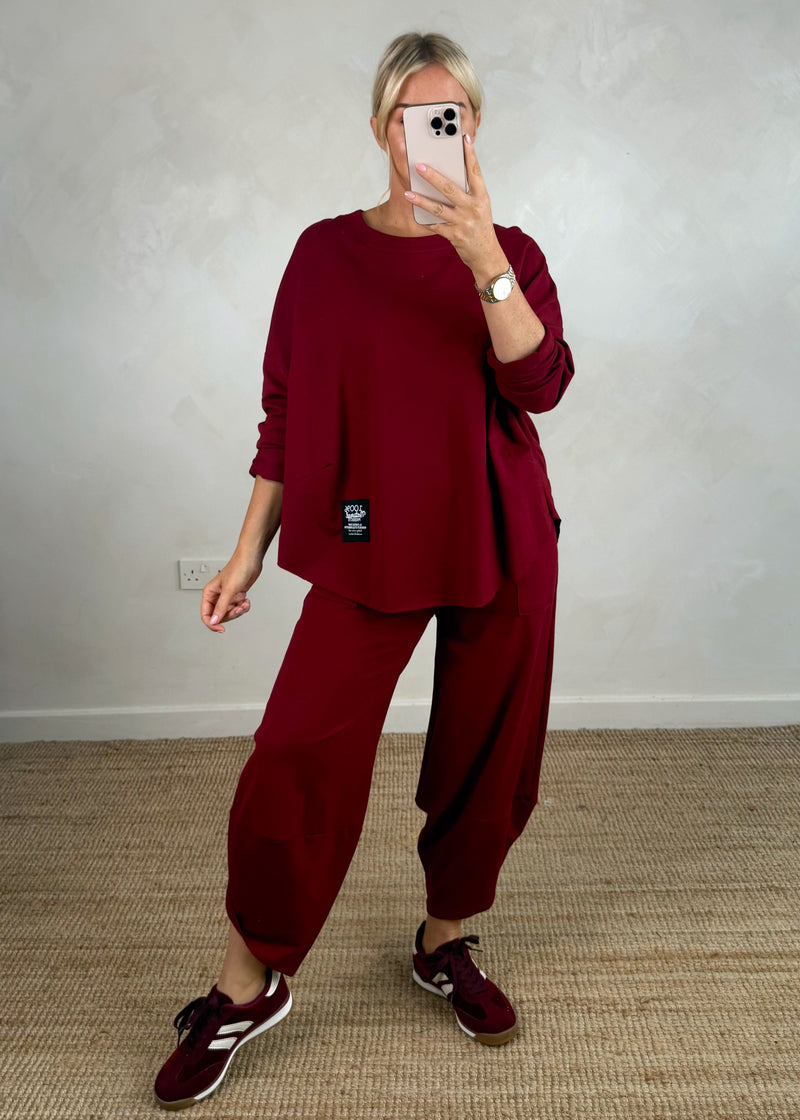Walton jogger co-ord - merlot size 2-The Style Attic