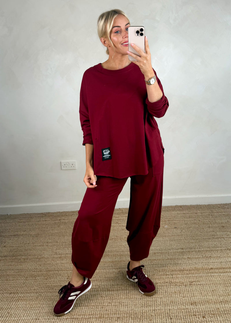 Walton jogger co-ord - merlot size 2-The Style Attic