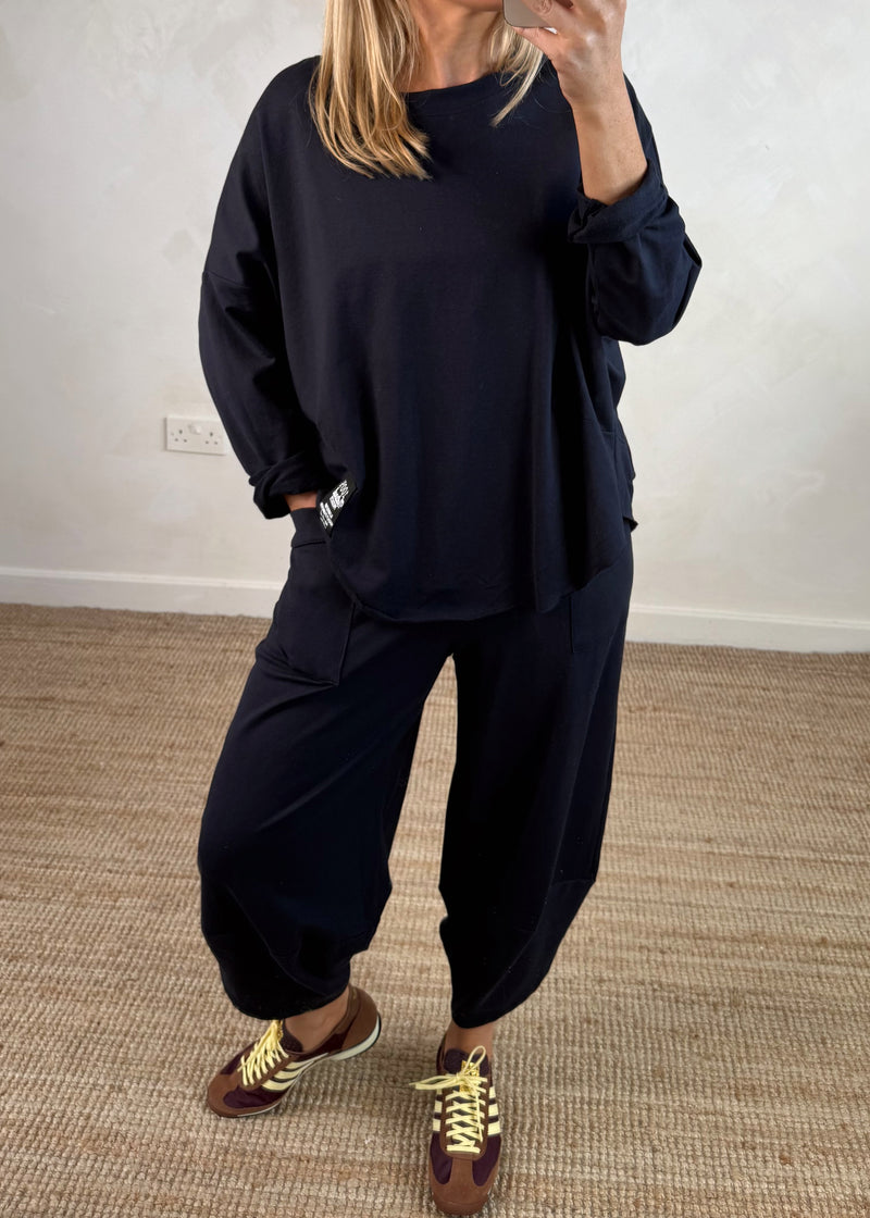 Walton jogger co-ord - navy size 1-The Style Attic