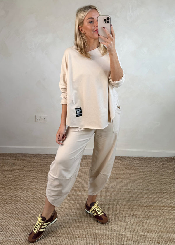 Walton jogger co-ord - stone size 1-The Style Attic
