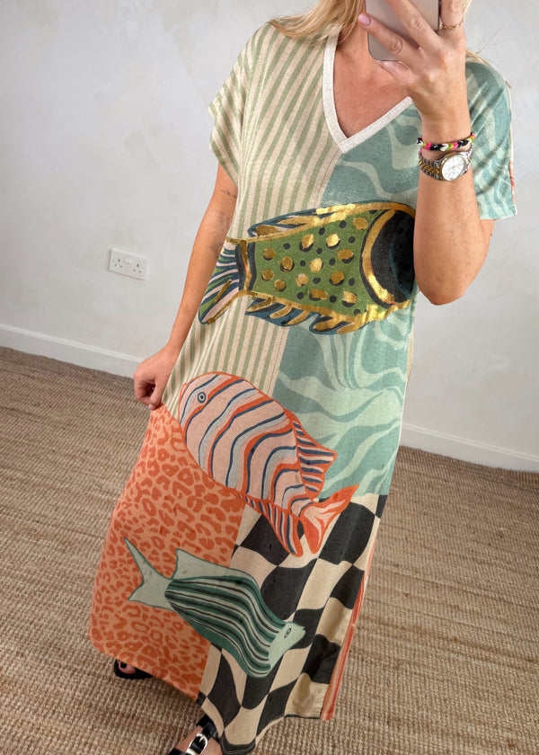 Wander maxi - sardines-The Style Attic