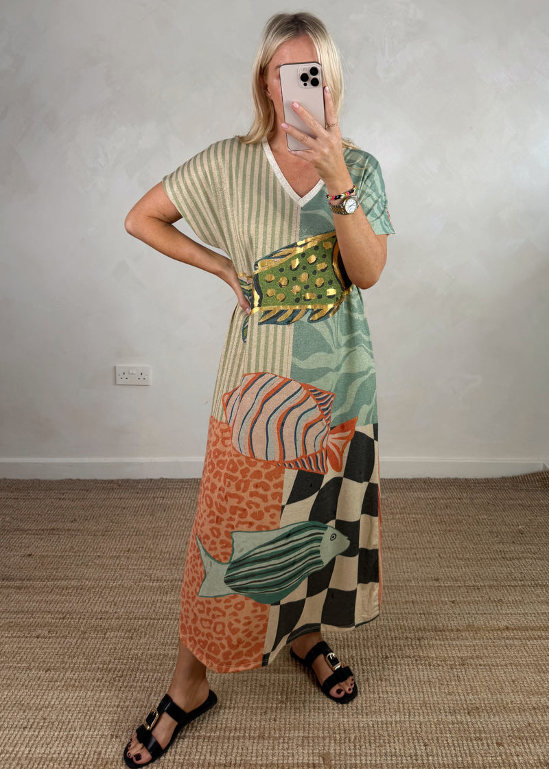 Wander maxi - sardines-The Style Attic