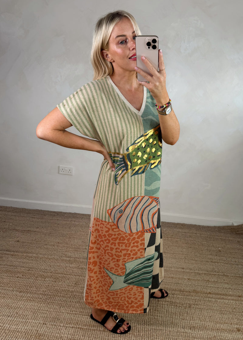 Wander maxi - sardines-The Style Attic