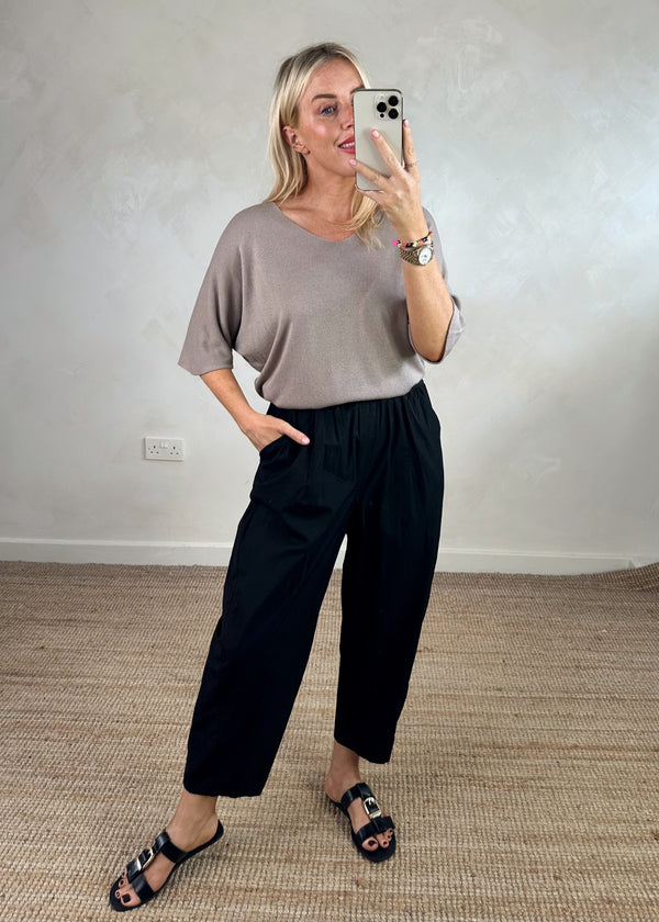 Wendy cargo trouser - black-The Style Attic