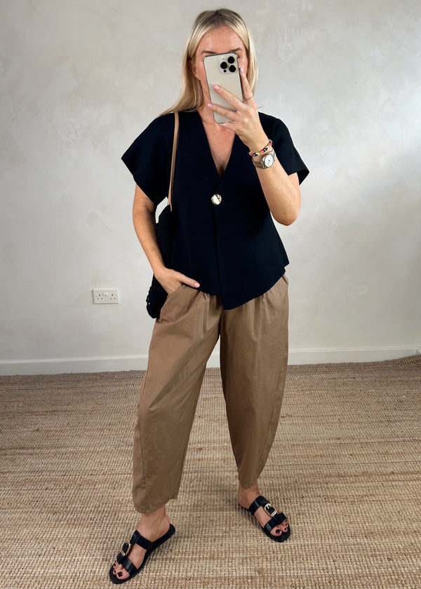 Wendy cargo trouser - camel-The Style Attic