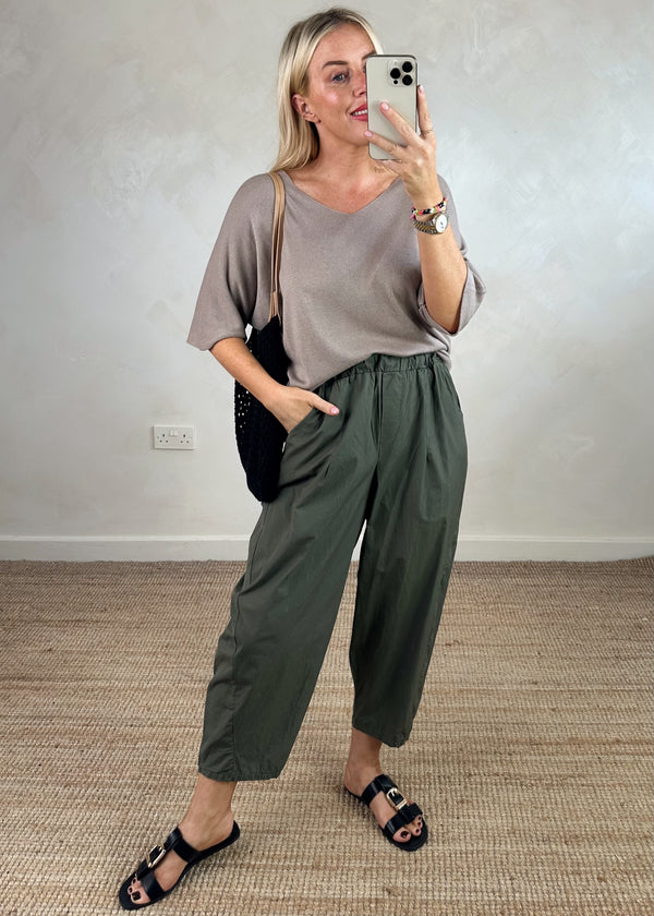 Wendy cargo trouser - khaki-The Style Attic